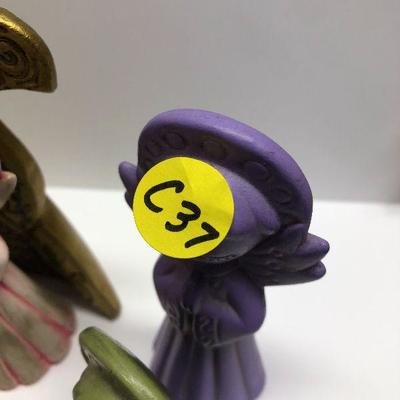 C37: Vintage Mid Century Ceramic Colorful Angels