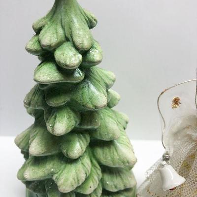 C40: Vintage Holland Mold Small Christmas Tree and Angel