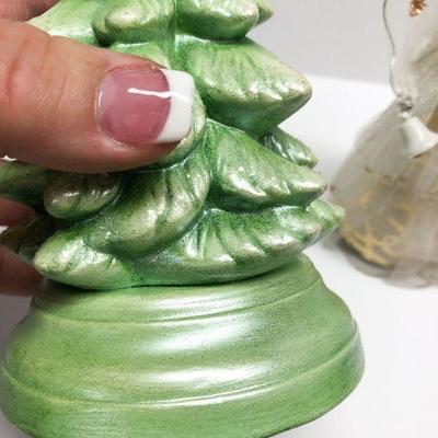 C40: Vintage Holland Mold Small Christmas Tree and Angel