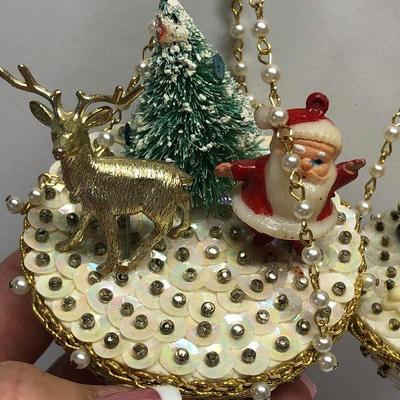 C44: Vintage Hanging Ornaments Santa and More