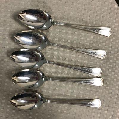 Set of 5 Shelton Silverplate Spoons