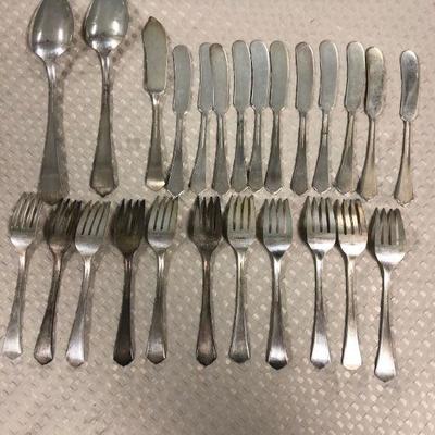 Continental Silverplate Flatware Salad Forks, Small Knives, Serving Spoons