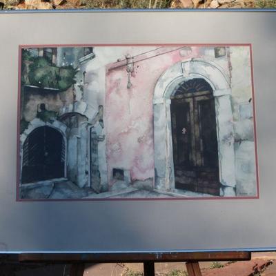 Lot 2-196: Vintage 1979 Framed RALPH IACCARINO Watercolor {32.5