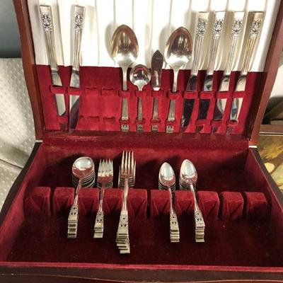 Community Plate Flatware with Extras