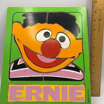 Vintage 1973 Sesame Street Ernie Playskool Puzzle