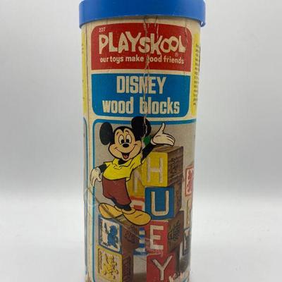 Vintage Playskool Disney Wood Blocks
