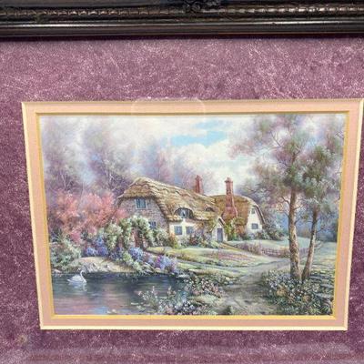 Pair of Small Framed Cottage Prints