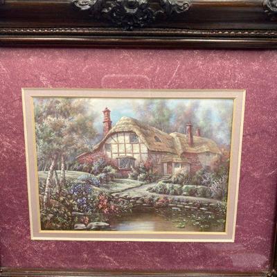 Pair of Small Framed Cottage Prints