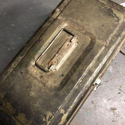 W8: Vintage Metal Tool Box with Electrical Tools
