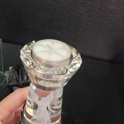 C17: Color Glow Crystal Candle Holder and Votive Mirror