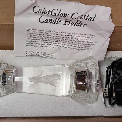 C17: Color Glow Crystal Candle Holder and Votive Mirror