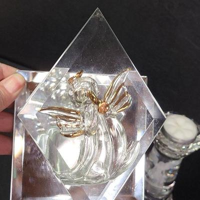 C17: Color Glow Crystal Candle Holder and Votive Mirror