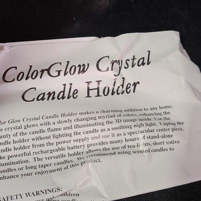 C17: Color Glow Crystal Candle Holder and Votive Mirror