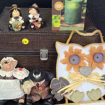 C231: Fall/ Thanksgiving Decorations and Candle