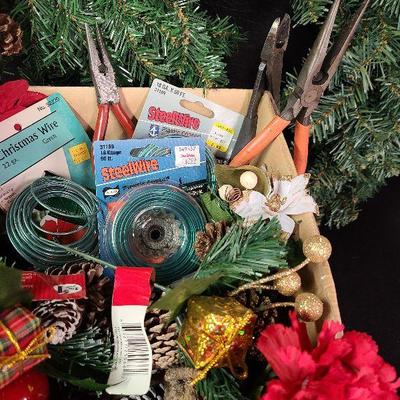 C234: Holiday Wreath Making Supply lot