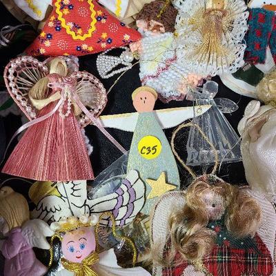 C235: Angel and Handmade Ornament Lot