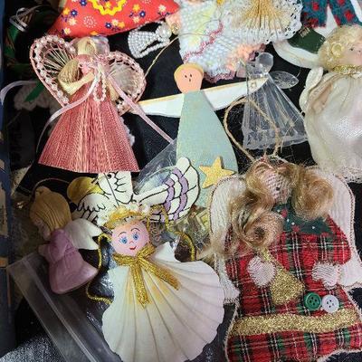 C235: Angel and Handmade Ornament Lot