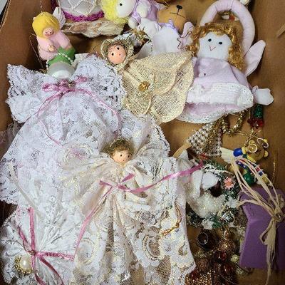 C235: Angel and Handmade Ornament Lot