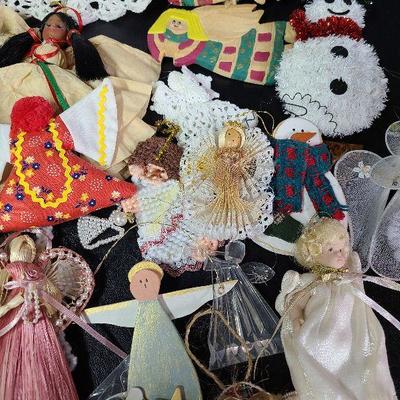 C235: Angel and Handmade Ornament Lot