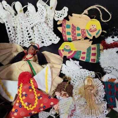 C235: Angel and Handmade Ornament Lot