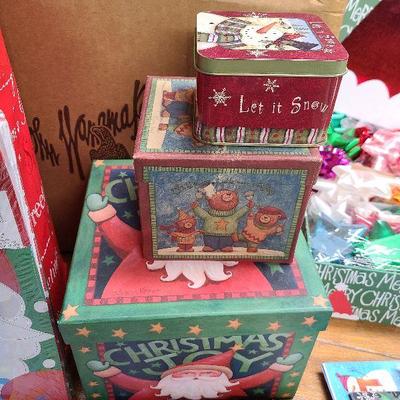 C240: Huge Lot of Christmas Wrap, Boxes, Bags and Tags!