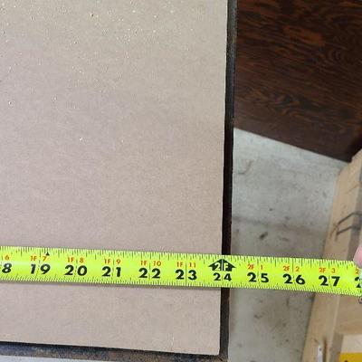 C248: Small Wood Ladder and Metal/Wood Shelf with Wire Basket