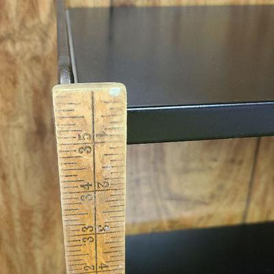 F90: Mid Century Modern Black and Gold Shelf