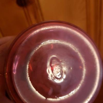 2-220: Fenton (Pink and White) Ruffle Rim Vase