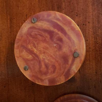 2-221: Vintage Soapstone Peacock Box
