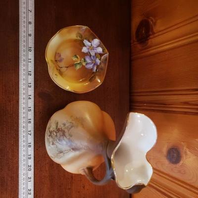 2-224: Antique Bowl and Pitcher 