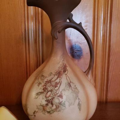 2-224: Antique Bowl and Pitcher 