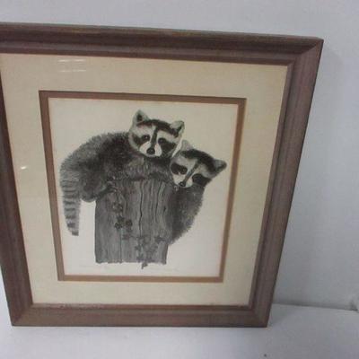 Lot 193 - Framed Artist Signed Frances Welles Pen & Ink Print 13 1/2" x 14 1/2"