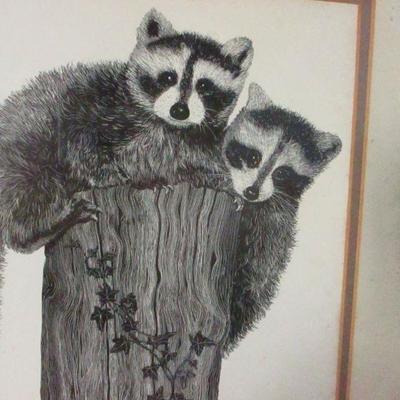 Lot 193 - Framed Artist Signed Frances Welles Pen & Ink Print 13 1/2" x 14 1/2"