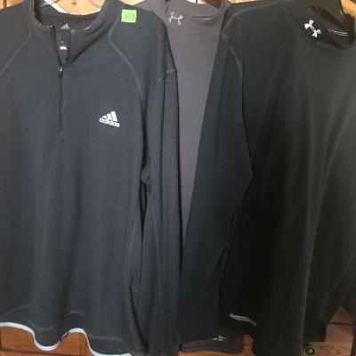 M 7: 3 LS Under Armor and Adidas coldgear shirts xl and 2x