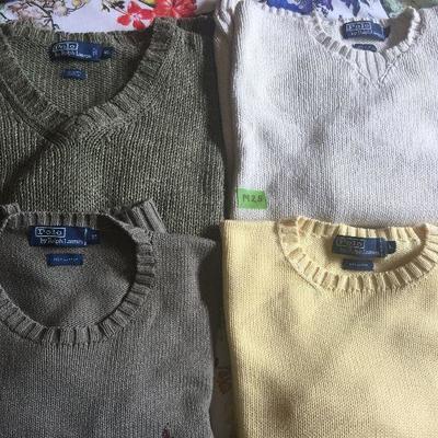M 25: Polo sweaters (4) lg and xlg