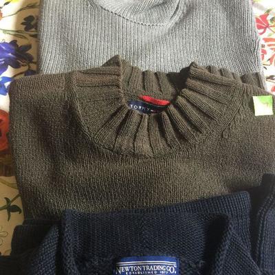 M 27: Designer Turtleneck sweaters (3) m and lg
