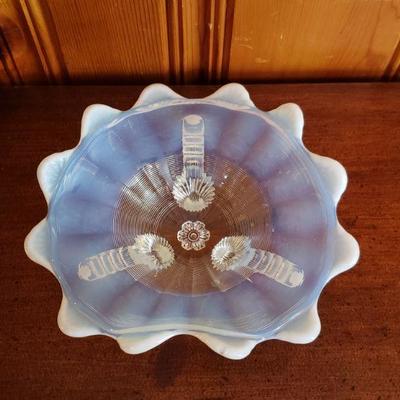2-249: Vintage Vaseline Glass Dish