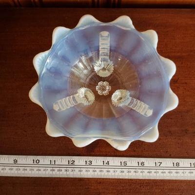 2-249: Vintage Vaseline Glass Dish