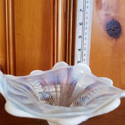 2-249: Vintage Vaseline Glass Dish