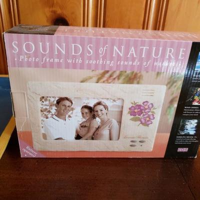 2-254: Wood Sunflower Tray & Nature Sounds Frame
