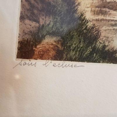 2-256: Antique Signed Print