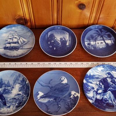 2-260: Blue and White Mixed Plates