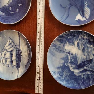 2-260: Blue and White Mixed Plates