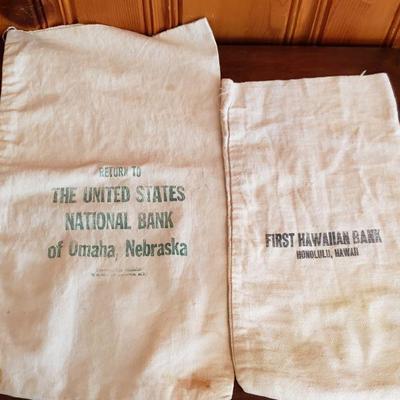 2-261: (2) Antique Bank Bags