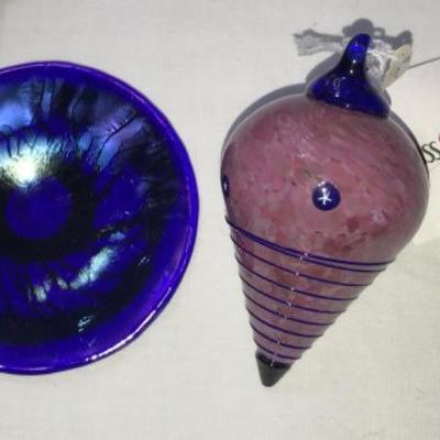 Lot #245 Blown Glass Decorative Items