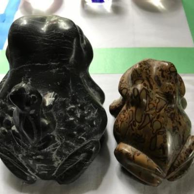 Lot #250 Carved Stone Frogs