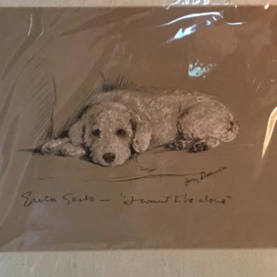 Lot #253 Poodle Needlepoint Art