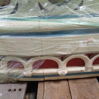Lot 196- Architectural Platform:  Colorful, Handcrafted from Wood- French Creole Style