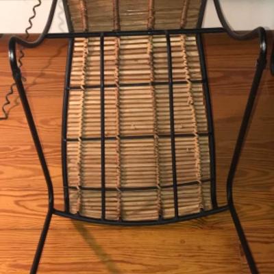 Lot #259 Pair of Iron and Wicker Chairs