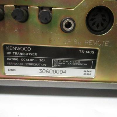 Lot 2 - Kenwood HF Tranceiver Model TS 140S Ham Radio